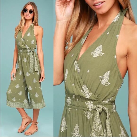 NWT New Faithfull The Brand Lima Halter Neck Wide Leg Jumpsuit Size 8 - Picture 2 of 7